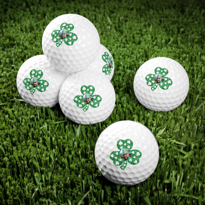 St. Patrick's Day Golf Balls, Irish Golf Gift, Custom Photo Golf Balls, Shamrock Gift for Husband, Gift for Dad, Men's Clover Golf Gift