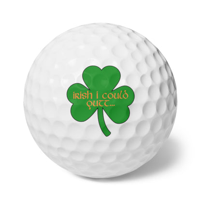 St. Patrick's Day Golf Balls, Irish Golf Gift, Funny Golf Balls, Shamrock Gift for Husband, Men's Golf Gift, Clover Golf Balls, Gift for Dad