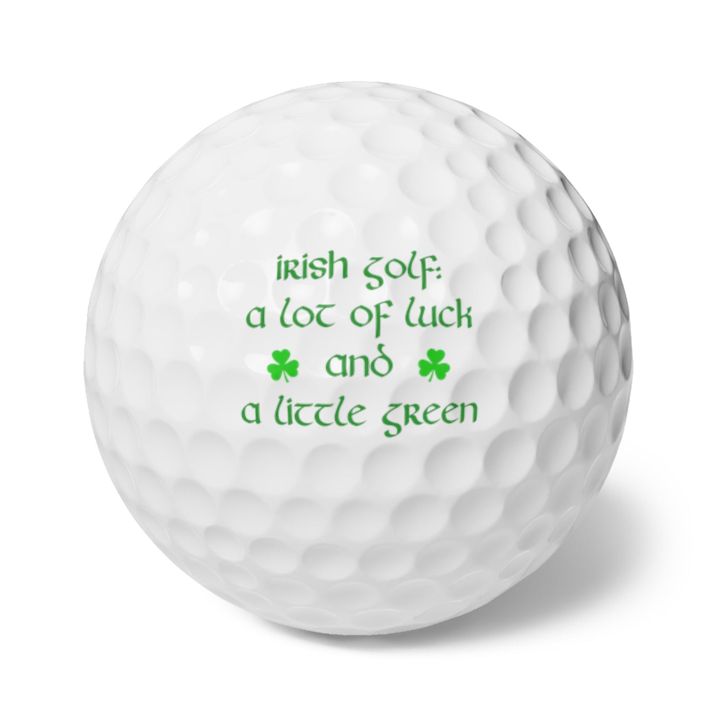 St. Patrick's Day Golf Balls, Irish Golf Gift, Funny Golf Balls, Shamrock Gift for Husband, Men's Golf Gift, Clover Golf Balls, Gift for Dad