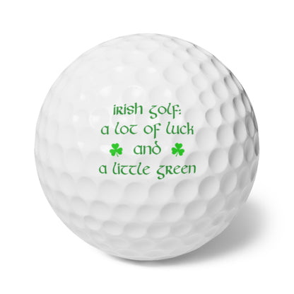 St. Patrick's Day Golf Balls, Irish Golf Gift, Funny Golf Balls, Shamrock Gift for Husband, Men's Golf Gift, Clover Golf Balls, Gift for Dad