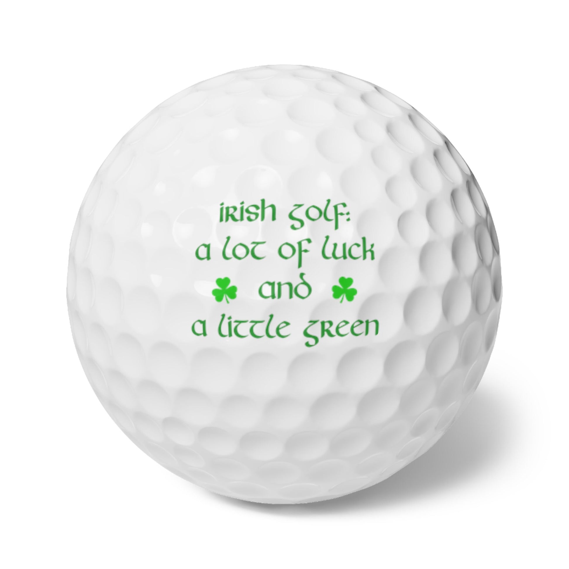 St. Patrick's Day Golf Balls, Irish Golf Gift, Funny Golf Balls, Shamrock Gift for Husband, Men's Golf Gift, Clover Golf Balls, Gift for Dad