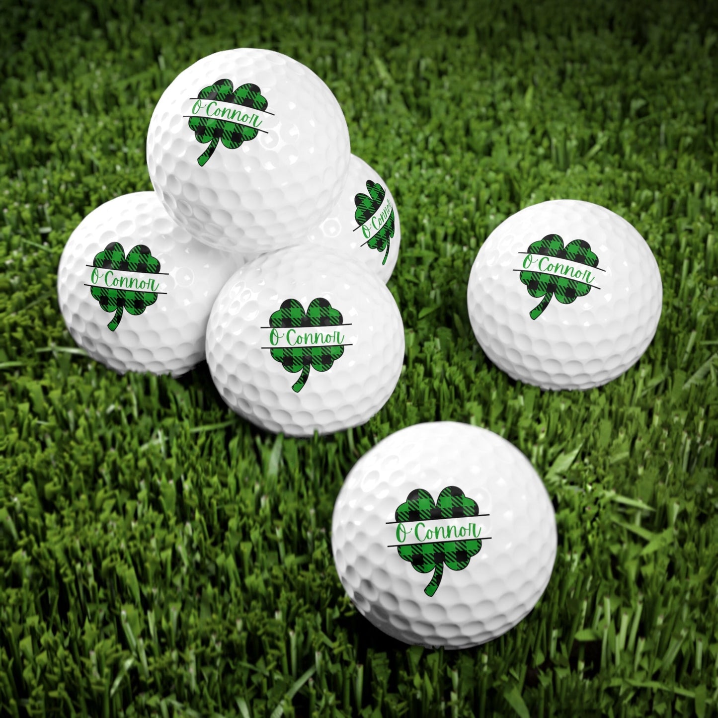 St. Patrick's Day Golf Balls, Irish Golf Gift, Custom Golf Balls, Shamrock Gift for Husband, Personalized Golf Gift, Clover Monogram Balls