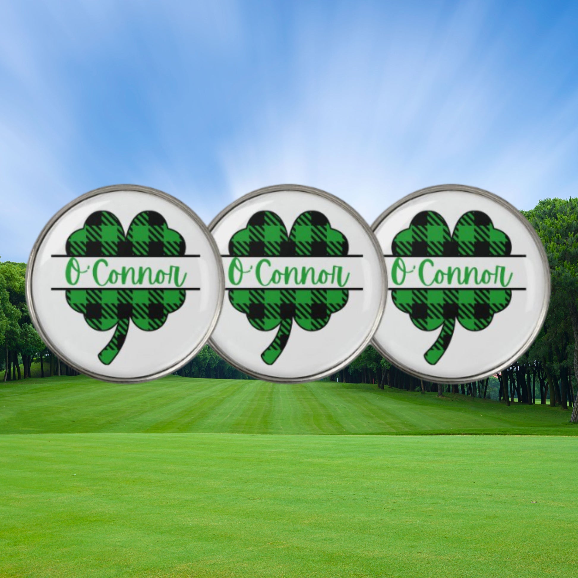 St. Patrick's Day Ball Markers, Personalized Golf Ball Markers, Custom Ball Marker Gift, Golf Lover Gift, Irish Ball Marker, Clover Marker