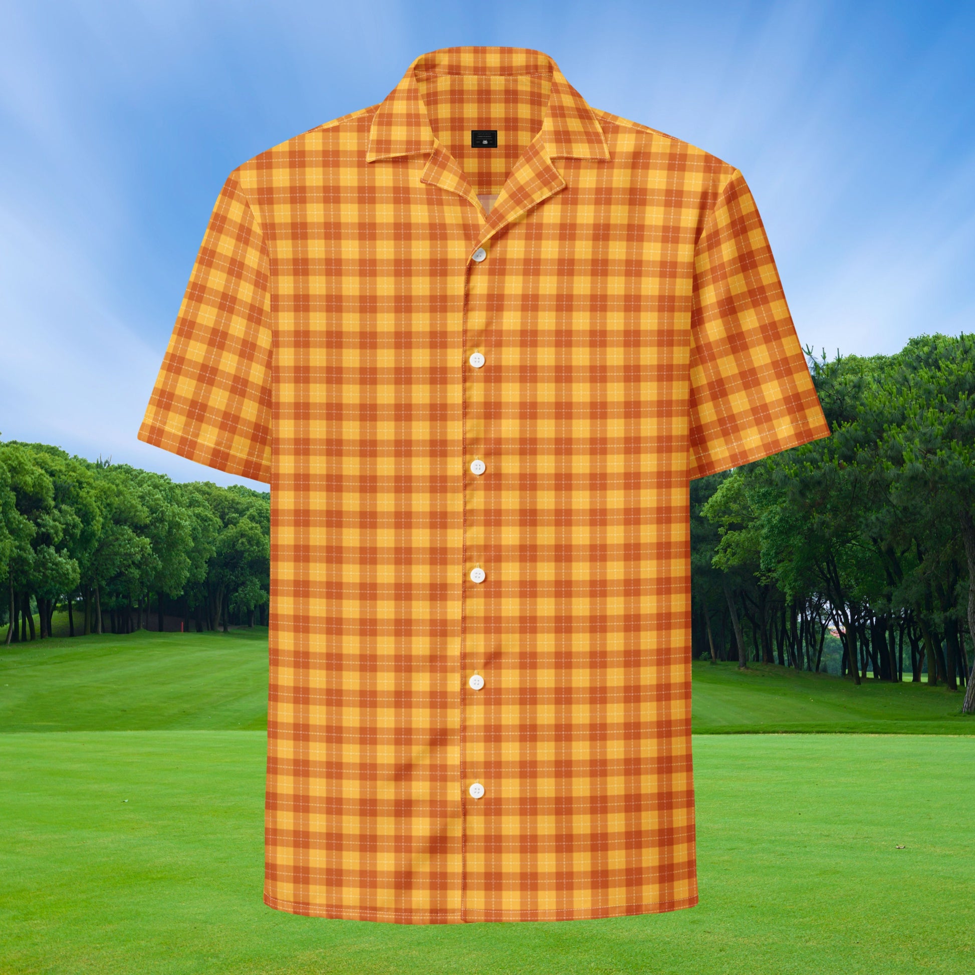 Men's Plaid Golf Shirt, Men's Golfing Button Up, Golf T-shirt, Men's Golf Gifts, Golf Gift for Men, Perfect Gift for Dad, Gift for Husband