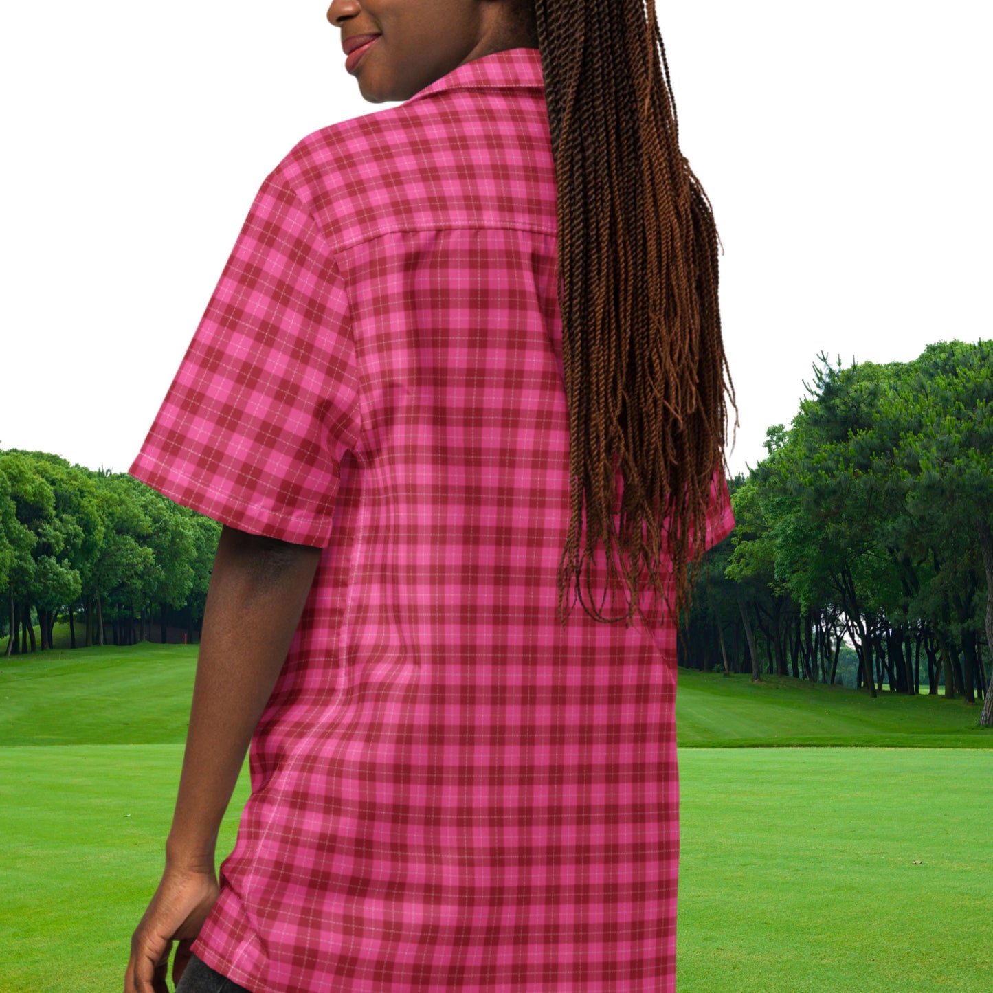 Women's Plaid Golf Shirt, Women's Golfing Button Up, Golf T-shirt, Women's Golf Gifts, Golf Gift for Women, Gift for Wife, Gift for Mom