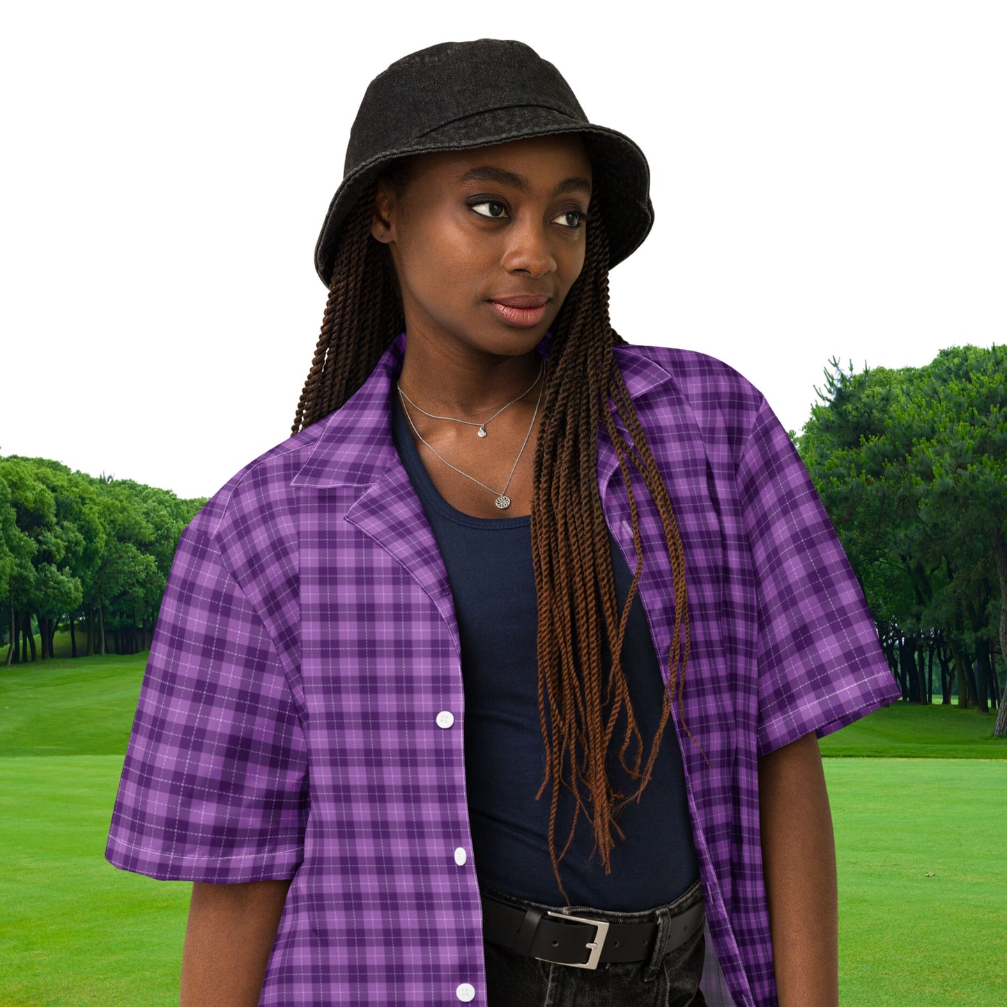 Women's Plaid Golf Shirt, Women's Golfing Button Up, Golf T-shirt, Women's Golf Gifts, Golf Gift for Women, Gift for Wife, Gift for Mom