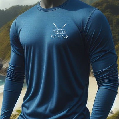 Custom Long Sleeve Golf Shirt, Personalized Golf Tshirt, Dry Fit Customized Golf Tee, Gift for Golfer, Golf T-shirt Gift, Golf Team Shirt