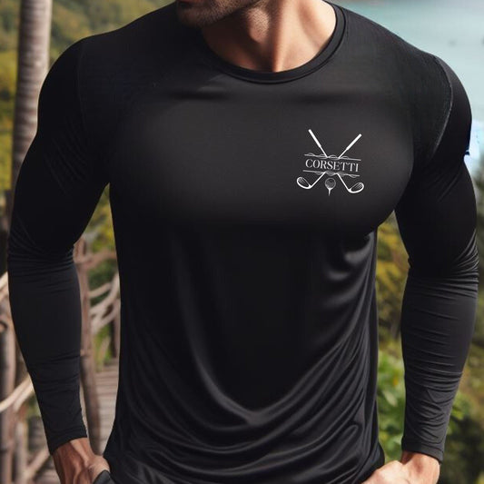 Custom Long Sleeve Golf Shirt, Personalized Golf Tshirt, Dry FIt Customized Golf Tee, Gift for Golfer, Golf T-shirt Gift, Golf Gift for Men