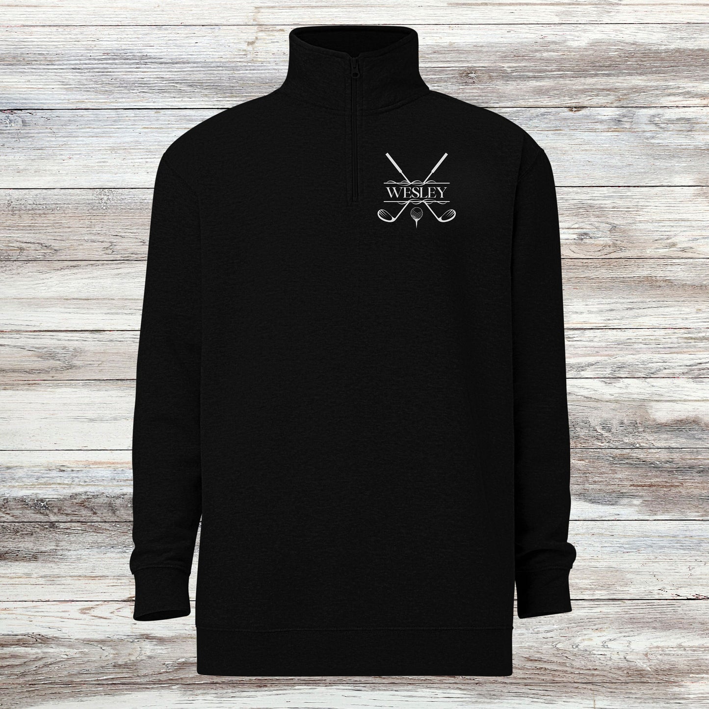 Personalized Fleece Golf Quarter-Zip, Quarter Zip Pullover Sweater, Custom Golf Gift, Gift for Husband, Gift for Golfer, Golf Gift for Men