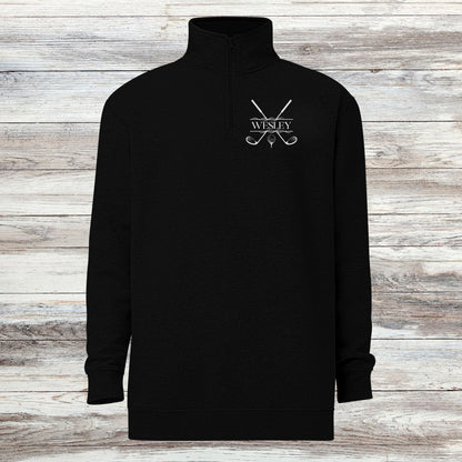 Personalized Fleece Golf Quarter-Zip, Quarter Zip Pullover Sweater, Custom Golf Gift, Gift for Husband, Gift for Golfer, Golf Gift for Men