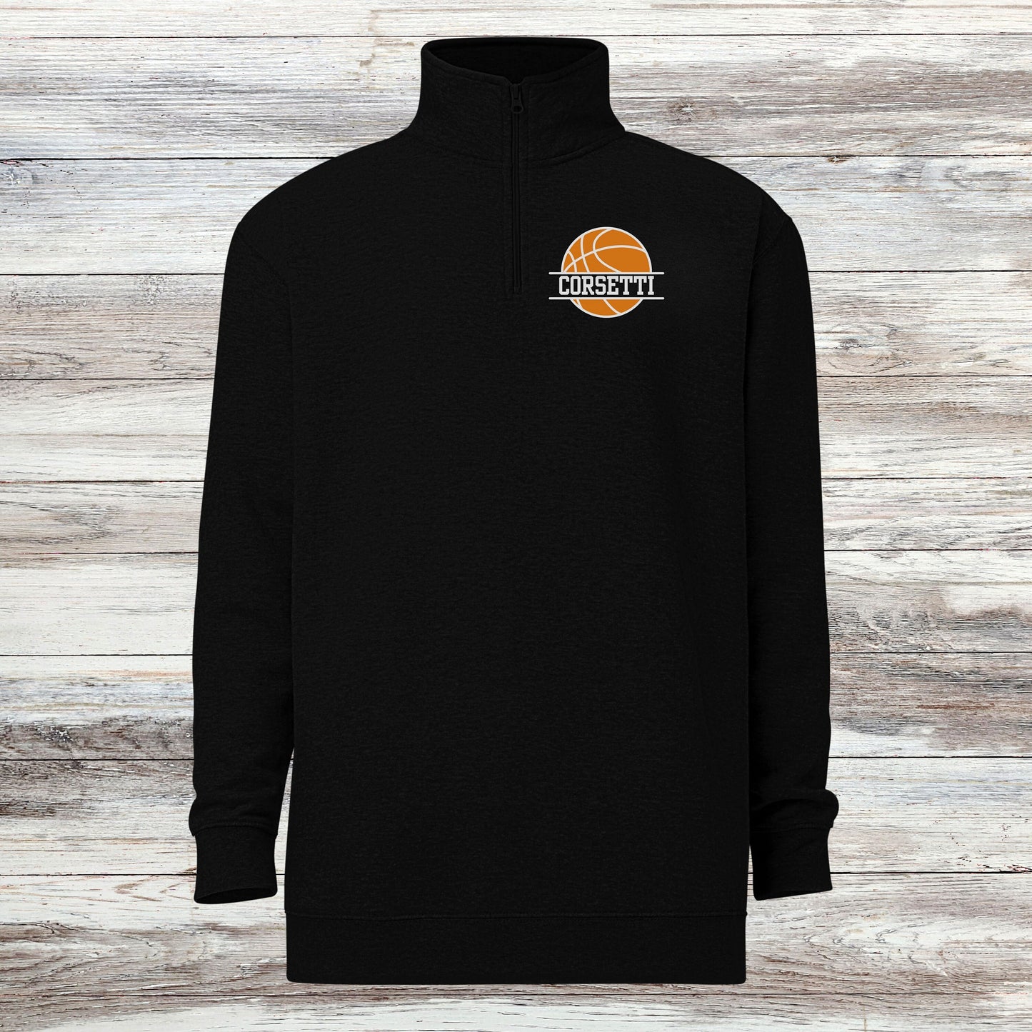 Personalized Fleece Basketball Quarter-Zip, Pullover Sweater, Custom Basketball Gift, Basketball Team Basketball Coach Gift, Gift for Dad