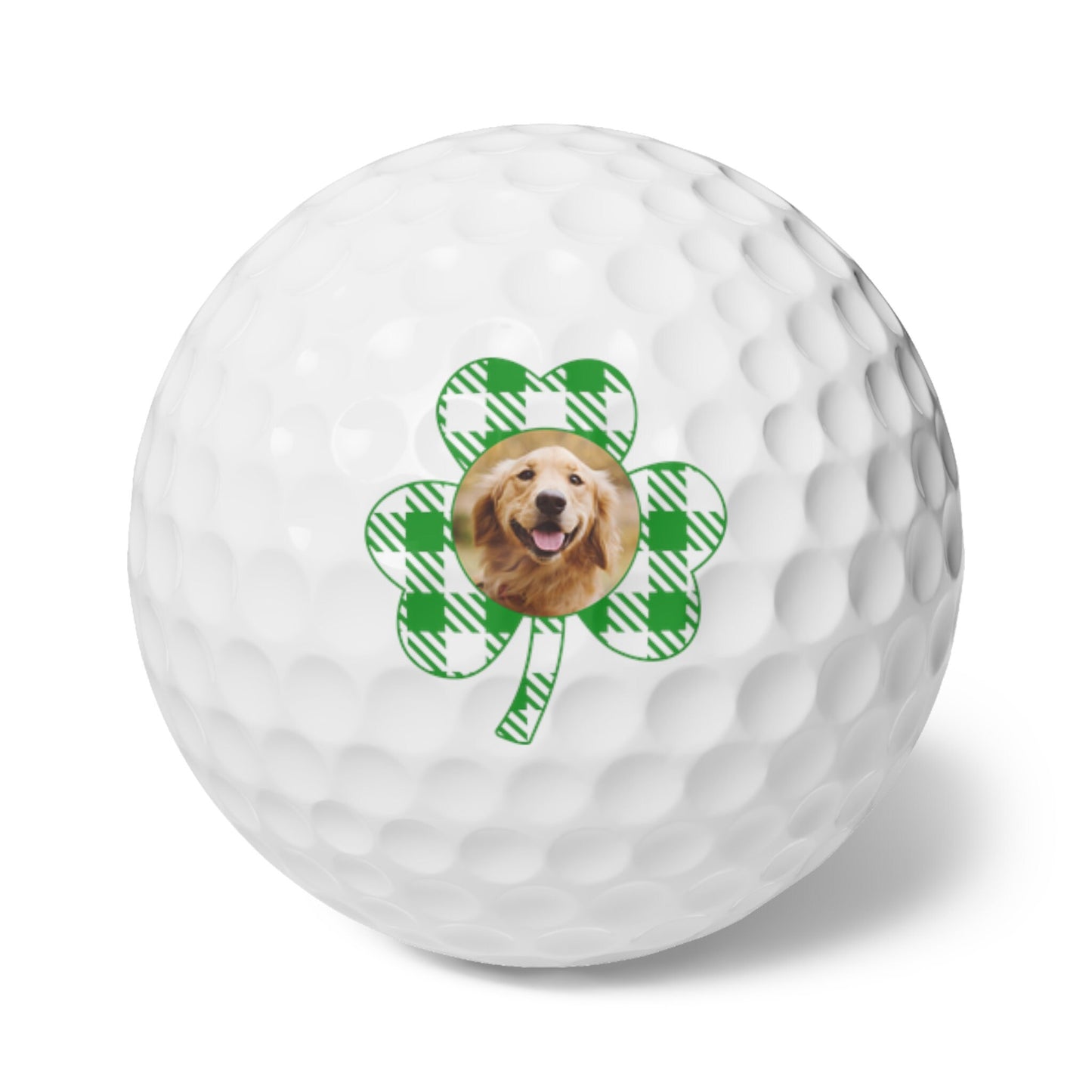 St. Patrick's Day Golf Balls, Irish Golf Gift, Custom Photo Golf Balls, Shamrock Gift for Husband, Gift for Dad, Golf Gift for Men, Clover