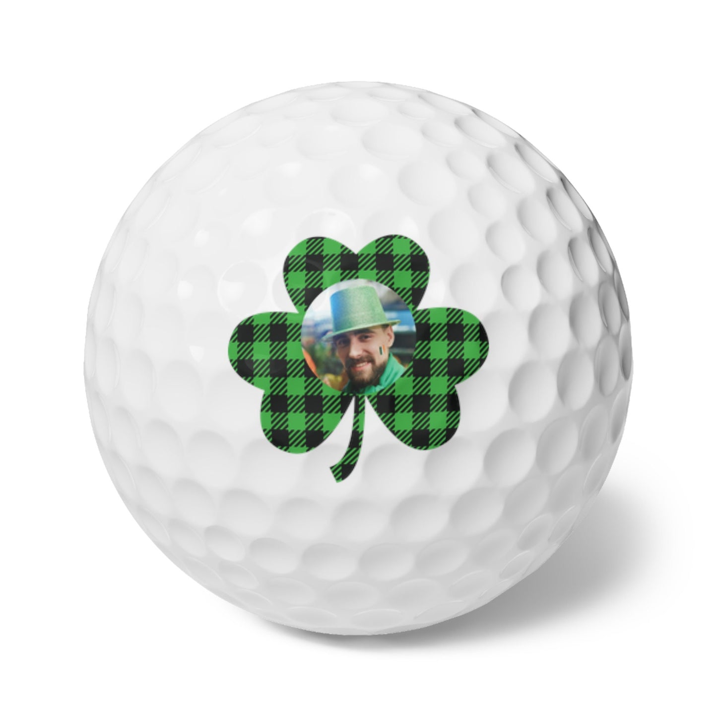 St. Patrick's Day Golf Balls, Irish Golf Gift, Custom Photo Golf Balls, Shamrock Gift for Husband, Gift for Dad, Men's Golf Gift, Clovers