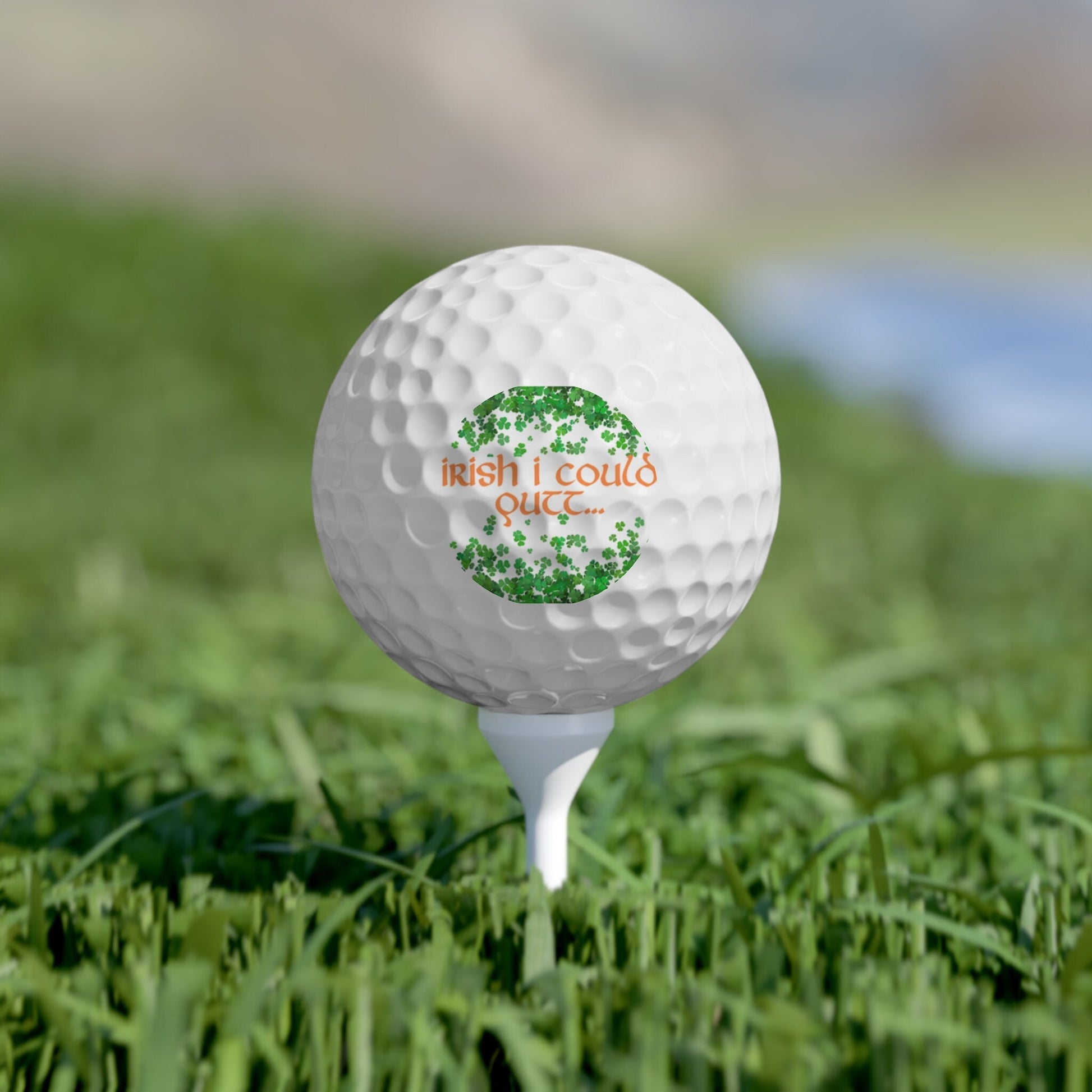St. Patrick's Day Golf Balls, Irish Golf Gift, Funny Golf Balls, Shamrock Gift for Husband, Men's Golf Gift, Clover Golf Balls, Gift for Dad
