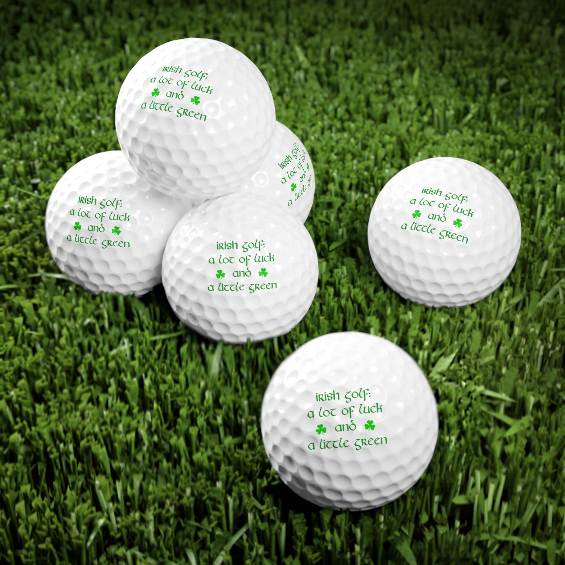 St. Patrick's Day Golf Balls, Irish Golf Gift, Funny Golf Balls, Shamrock Gift for Husband, Men's Golf Gift, Clover Golf Balls, Gift for Dad