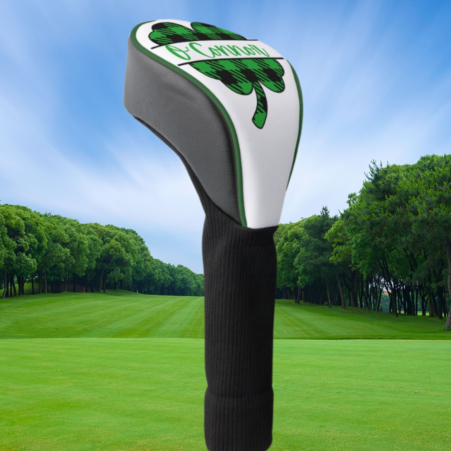 St. Patrick's Day Golf Club Cover, Personalized Driver Cover, Custom Golf Head Cover, Gift for Dad, Irish Club Cover, Clover Head Cover