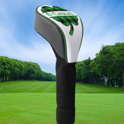 St. Patrick's Day Golf Club Cover, Personalized Driver Cover, Custom Golf Head Cover, Gift for Dad, Irish Club Cover, Clover Head Cover