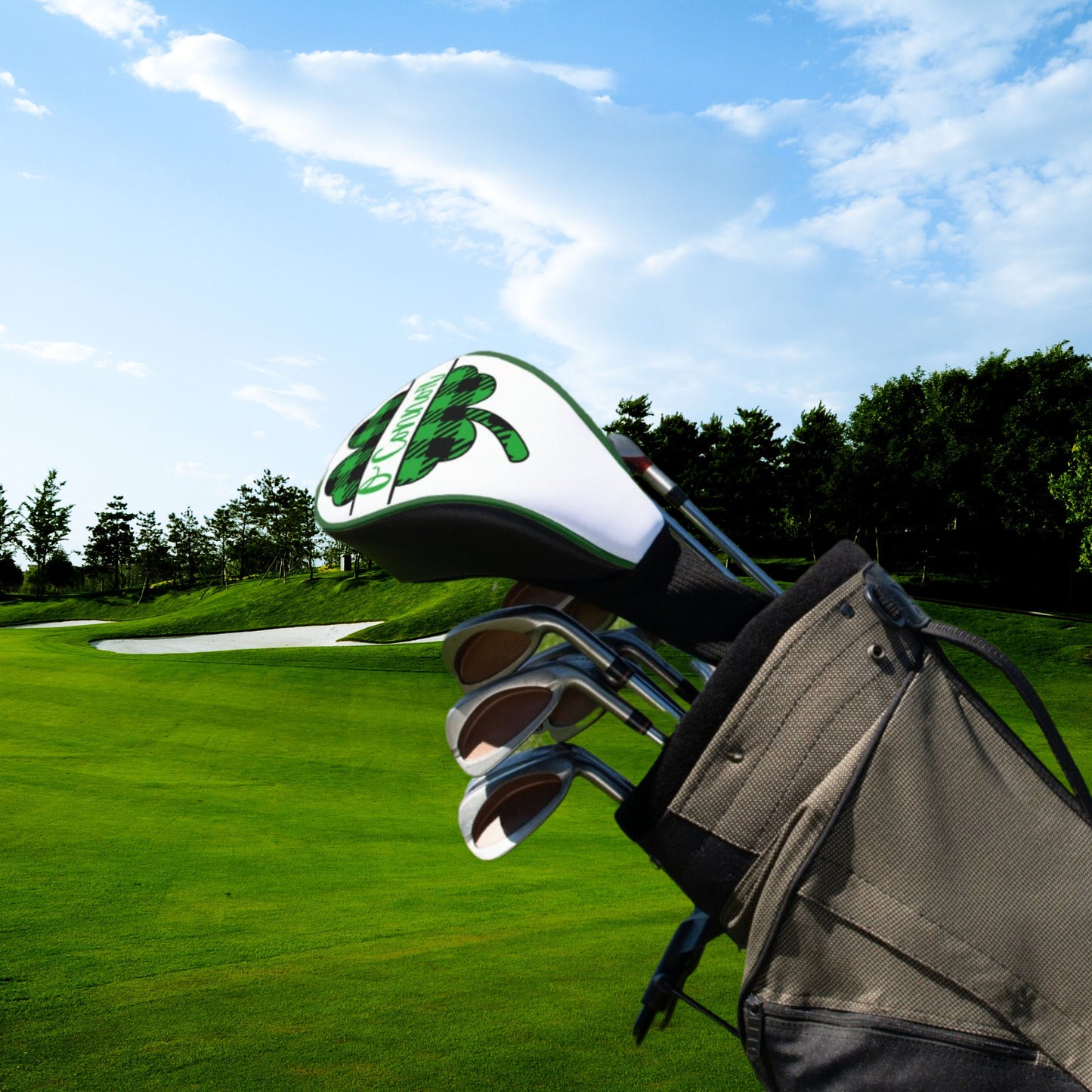 St. Patrick's Day Golf Club Cover, Personalized Driver Cover, Custom Golf Head Cover, Gift for Dad, Irish Club Cover, Clover Head Cover
