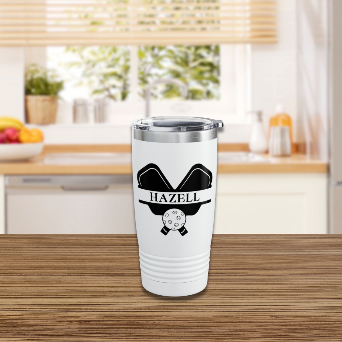 Custom Pickleball Tumbler, Personalized Ringneck Tumbler, Pickleball Gift, Water Bottle, Gift for Pickleball Player, Monogram 20oz Canteen