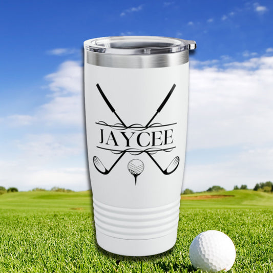 Custom Golf Tumbler, Personalized Ringneck Tumbler, Golf Gift for Men, Golf Water Bottle, Gift for Golfer, Monogram 20oz Canteen, Dad Gift