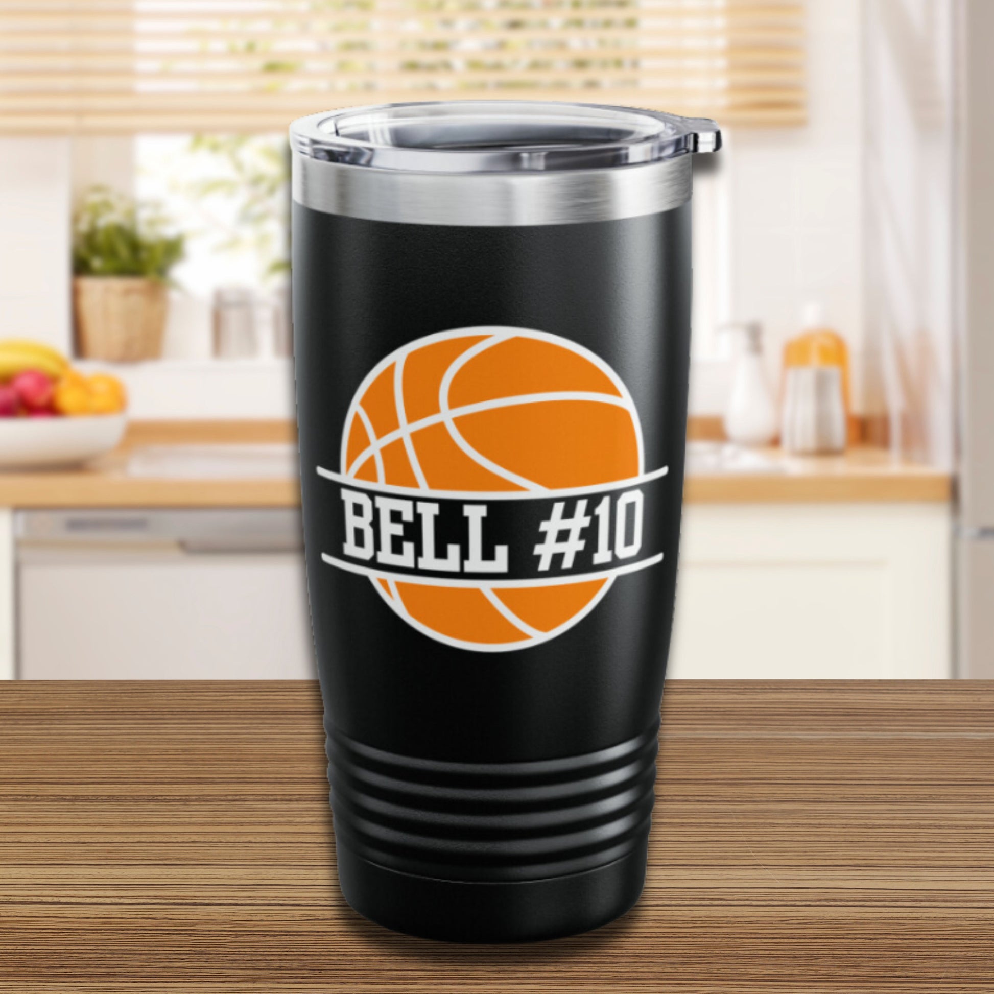 Custom Basketball Tumbler, Personalized Ringneck Tumbler, Basketball Gift, Water Bottle, Gift for Basketball Player, Basketball Coach Gift
