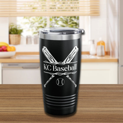 Custom Baseball Tumbler, Personalized Ringneck Tumbler, Baseball Gift, Baseball Water Bottle, Gift for Baseball Player, Baseball Coach Gift