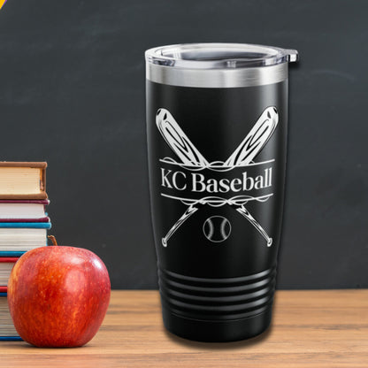 Custom Baseball Tumbler, Personalized Ringneck Tumbler, Baseball Gift, Baseball Water Bottle, Gift for Baseball Player, Baseball Coach Gift
