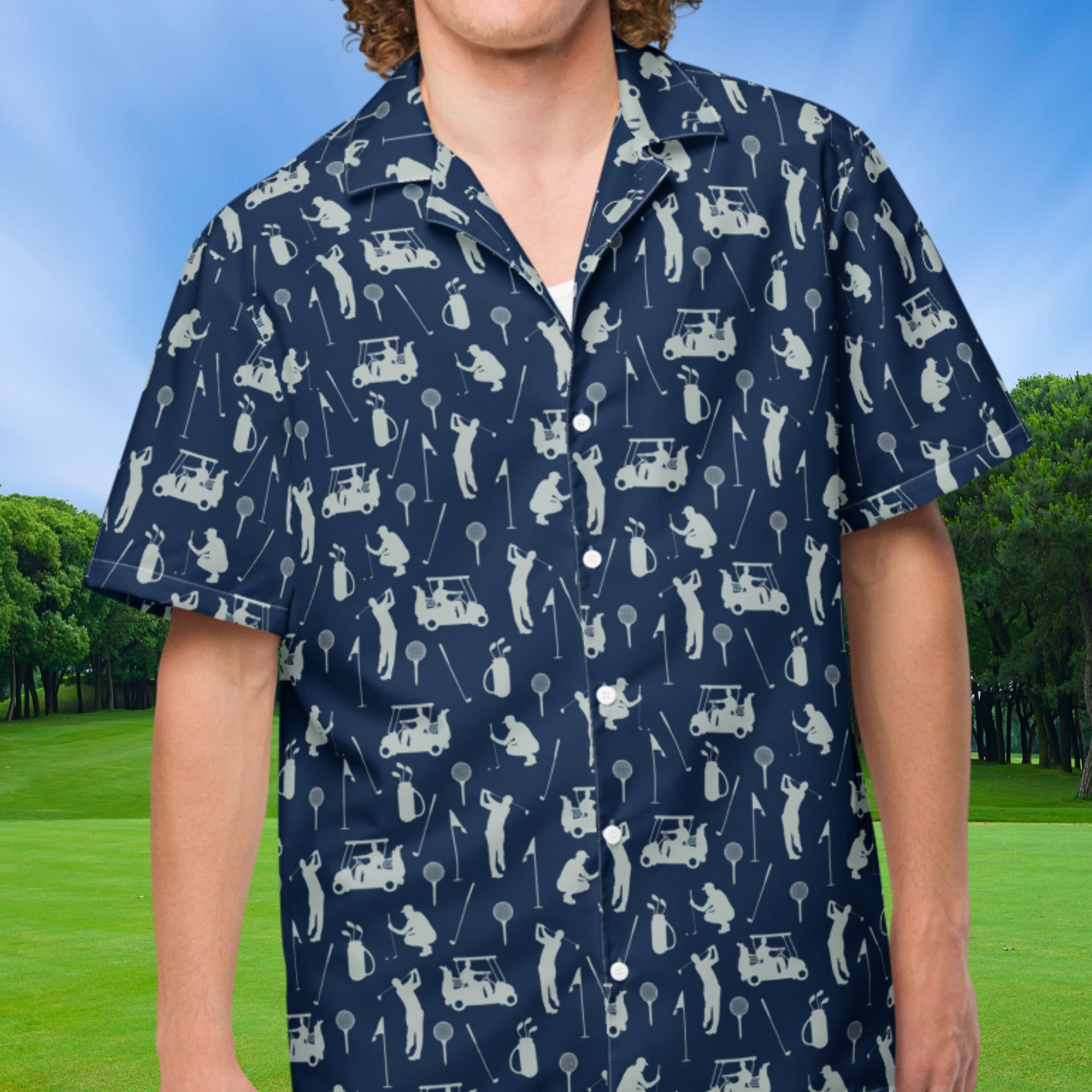 Men's Golf Shirt, Men's Golfing Button Up, Golf T-shirt, Men's Golf Gifts, Golf Gift for Men, Gift for Dad, Gift for Boyfriend, Husband Gift
