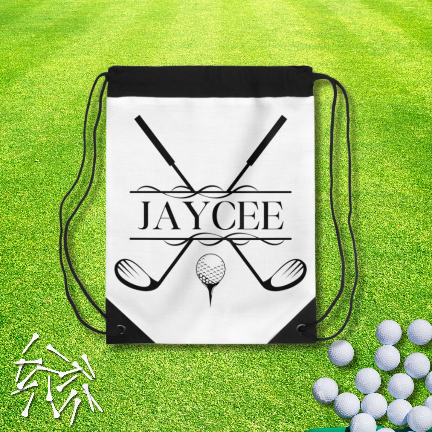 Custom Golfing Sports Bag, Personalized Drawstring Golf Bag, Golf Gifts for Men, Lightweight Golf Bag, Perfect Gift for Dad, Gift for Golfer