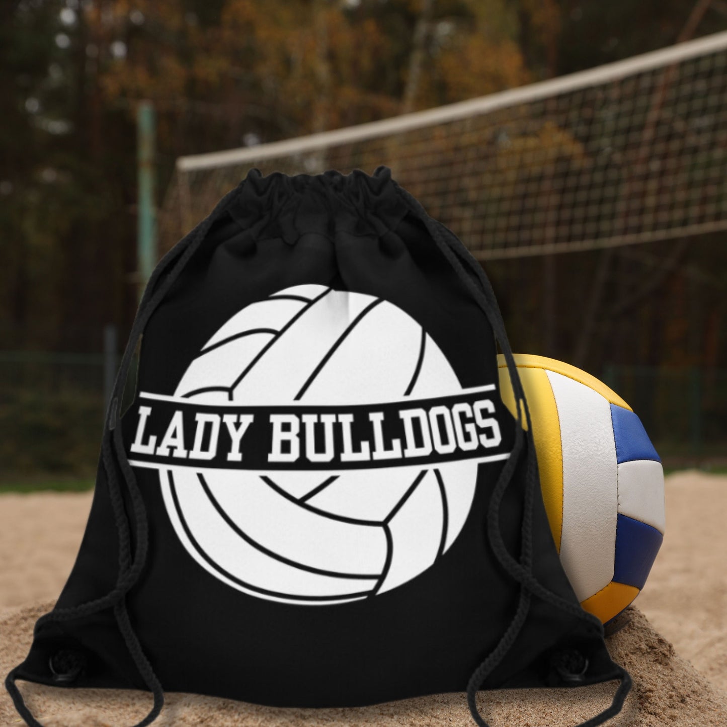 Custom Volleyball Bag, Personalized Drawstring Volleyball Bag, Lightweight Volleyball Bag, Gift for Volleyball Player, Volleyball Coach Gift