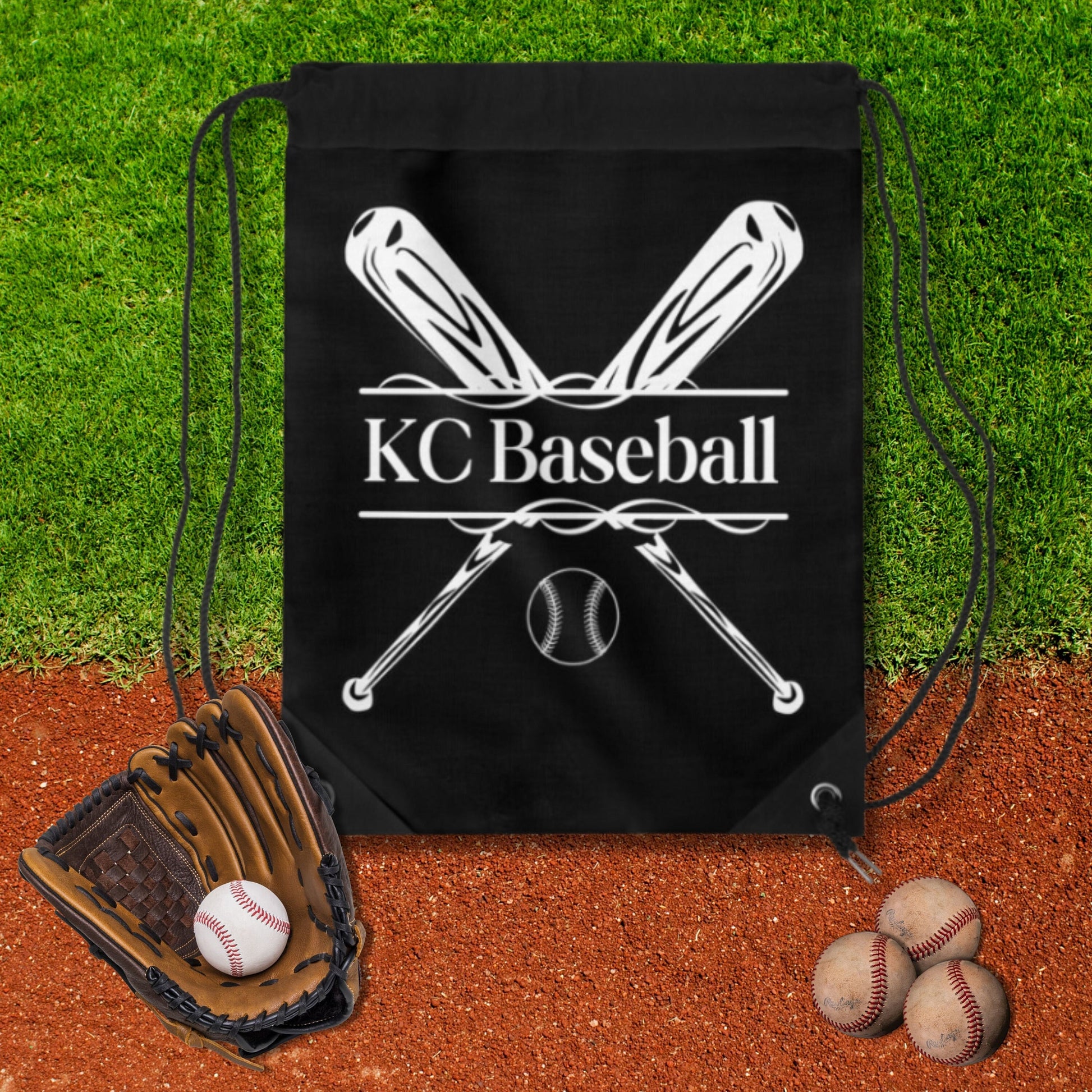 Custom Baseball Bag, Personalized Drawstring Baseball Bag, Lightweight Baseball Bag, Gift for Baseball Player, Baseball Coach Gift