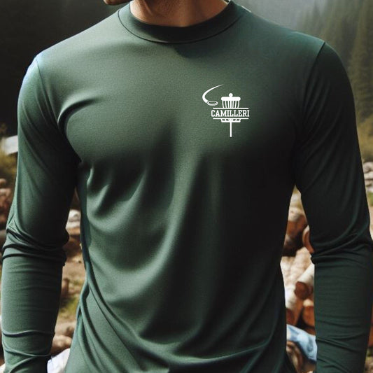 Custom Long Sleeve Disc Golf Shirt, Personalized Disc Golf Tshirt, Dry Fit Customized Tee, Gift for Disc Golfer, Disc Golf Gift for Men