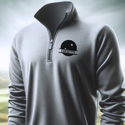 Personalized Lightweight Bowling Sweatshirt, Custom Quarter Zip Pullover Sweater, Custom Bowler Gift, Bowling Team Gift, Bowling Coach Gift