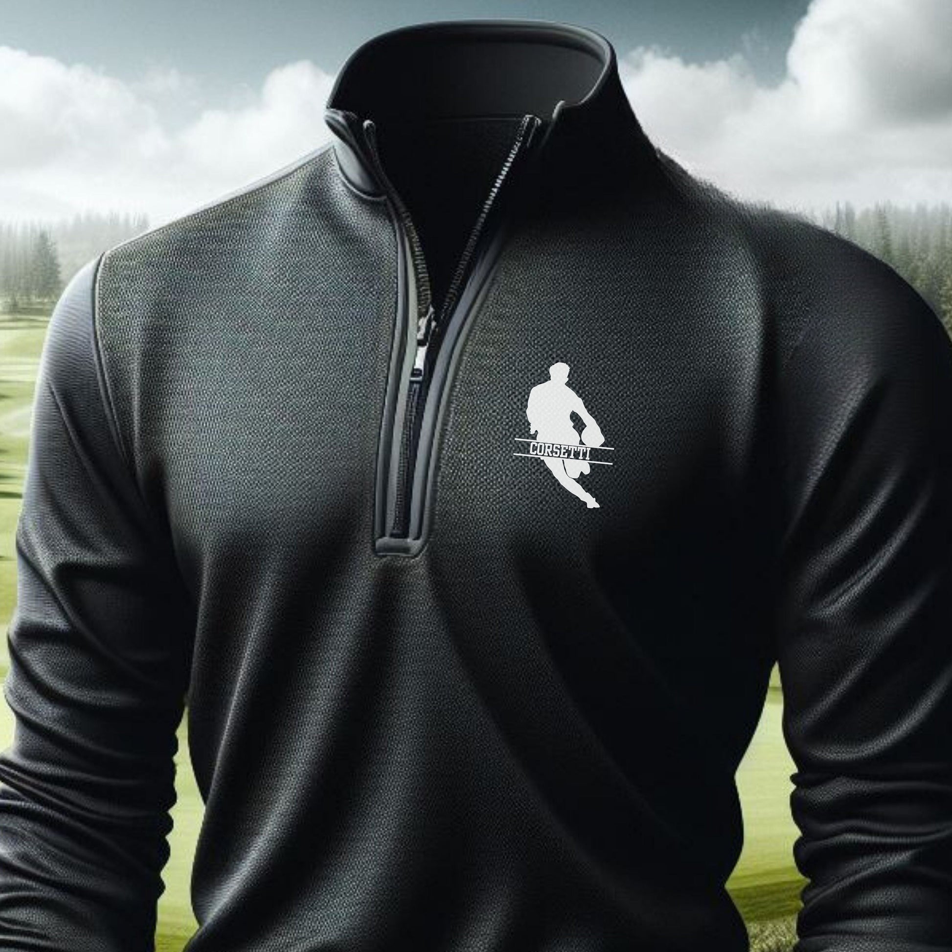 Personalized Lightweight Rugby Sweatshirt, Quarter Zip Pullover Sweater, Custom Rugby Gift, Rugby Team Gift, Rugby Coach Gift, Rugby Gift