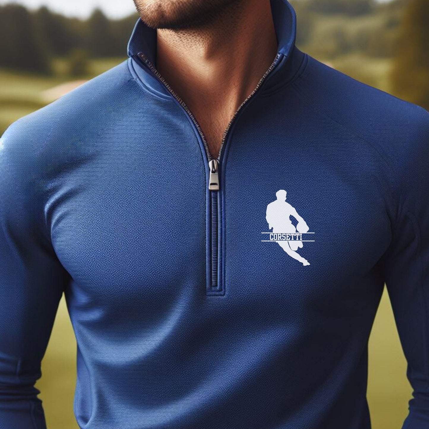 Personalized Lightweight Rugby Sweatshirt, Quarter Zip Pullover Sweater, Custom Rugby Gift, Rugby Team Gift, Rugby Coach Gift, Rugby Gift