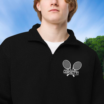 Personalized Fleece Tennis Quarter-Zip, Pullover Sweater, Custom Tennis Gift, Tennis Team Gift, Tennis Coach Gift, Tennis Player Gift Ideas