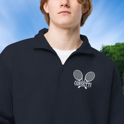 Personalized Fleece Tennis Quarter-Zip, Pullover Sweater, Custom Tennis Gift, Tennis Team Gift, Tennis Coach Gift, Tennis Player Gift Ideas