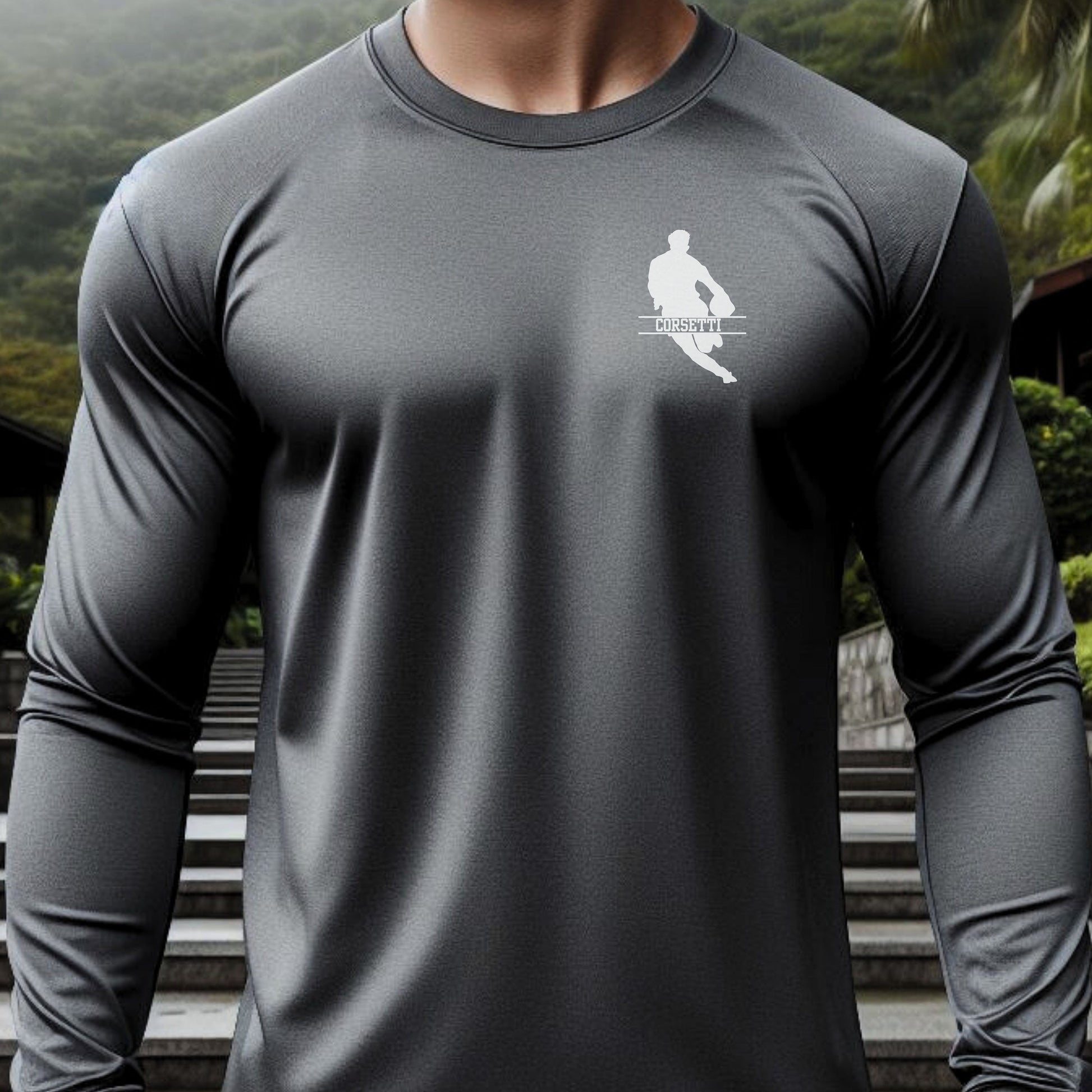 Custom Long Sleeve Rugby Shirt, Personalized Rugby Tshirt, Dry Fit Customized Tee, Gift for Rugby Player, Rugby Team Gift, Rugby Coach