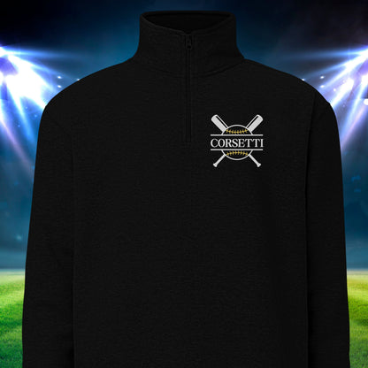 Womens Personalized Fleece Softball Quarter-Zip, Quarter Zip Pullover Sweater, Custom Softball Gift, Softball Coach Gift, Softball Team Gift