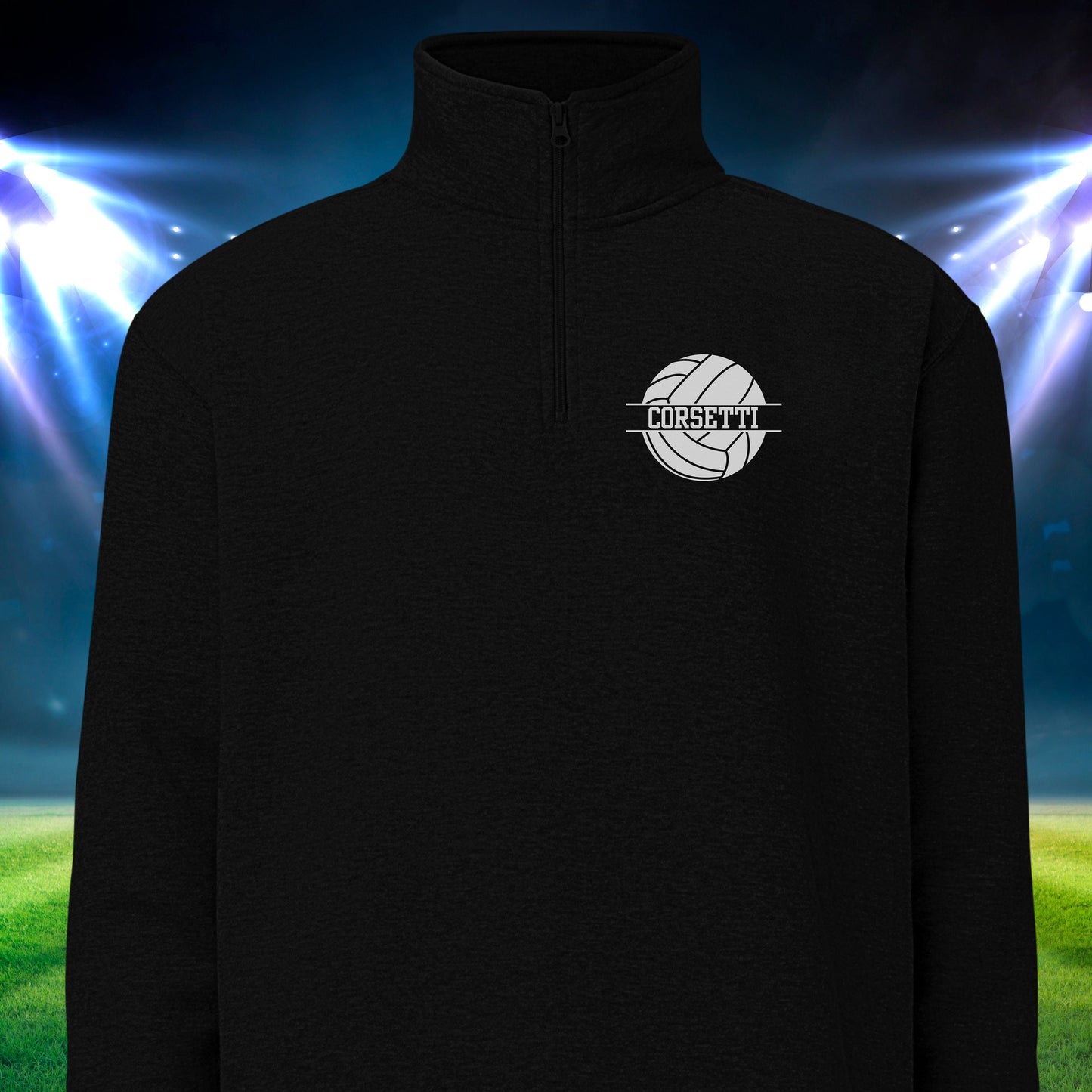Women's Personalized Fleece Volleyball Quarter-Zip, Pullover Sweater, Custom Volleyball Gift, Volleyball Team, Great Volleyball Coach Gift