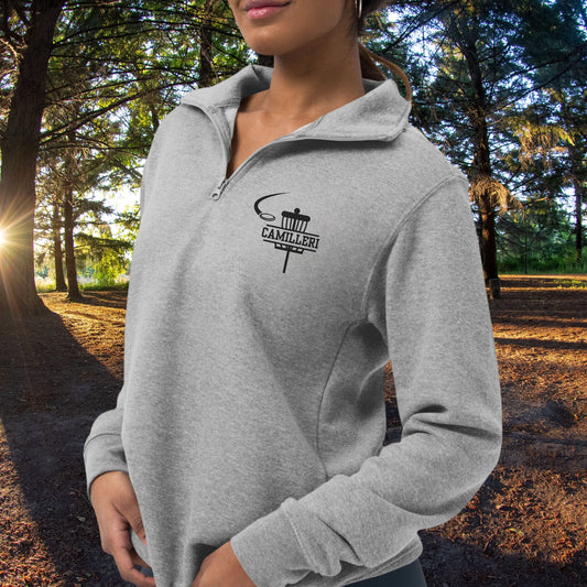 Women's Personalized Fleece Disc Golf Quarter-Zip, Quarter Zip Pullover Sweater, Custom Disc Golf Gift, Disc Golf Sweatshirt, Gift for Her