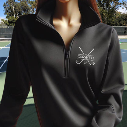 Women's Personalized Lightweight Golf Sweatshirt, Quarter Zip Pullover Sweater, Custom Golf Gift, Golf Team Sweater, Golf Coach Gift, Golfer