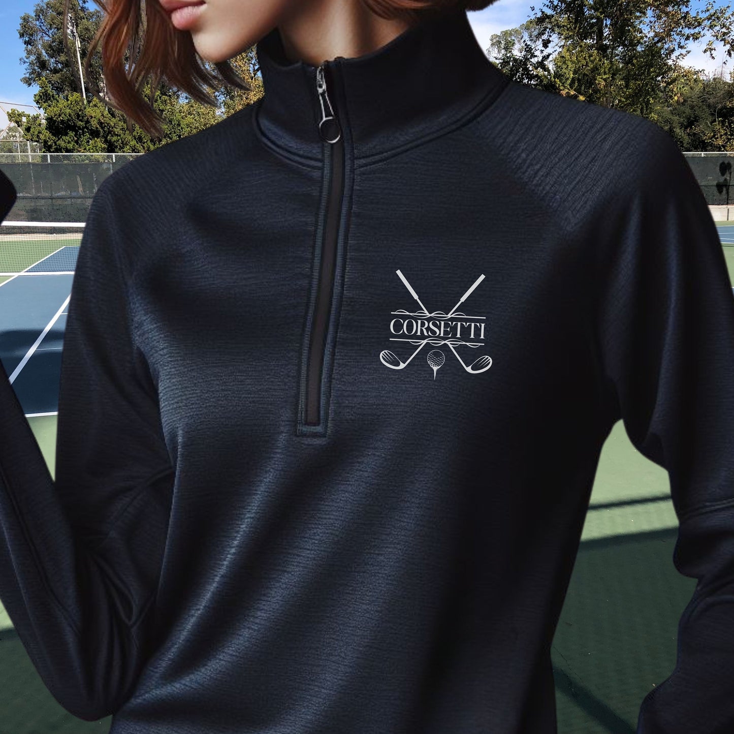 Women's Personalized Lightweight Golf Sweatshirt, Quarter Zip Pullover Sweater, Custom Golf Gift, Golf Team Sweater, Golf Coach Gift, Golfer