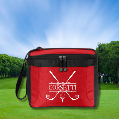 Personalized Golf Cooler, 12 Pack Cooler, Custom Cooler for Golfer, Golf Gifts for Men, Gift for Golfer, Gift for Husband, Father's Day Gift