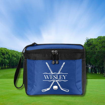 Personalized Hockey Cooler, 12 Pack Cooler, Custom Hockey Cooler, Hockey Coach Gift, Hockey Player Gift, Hockey Team Gift, Father's Day Gift