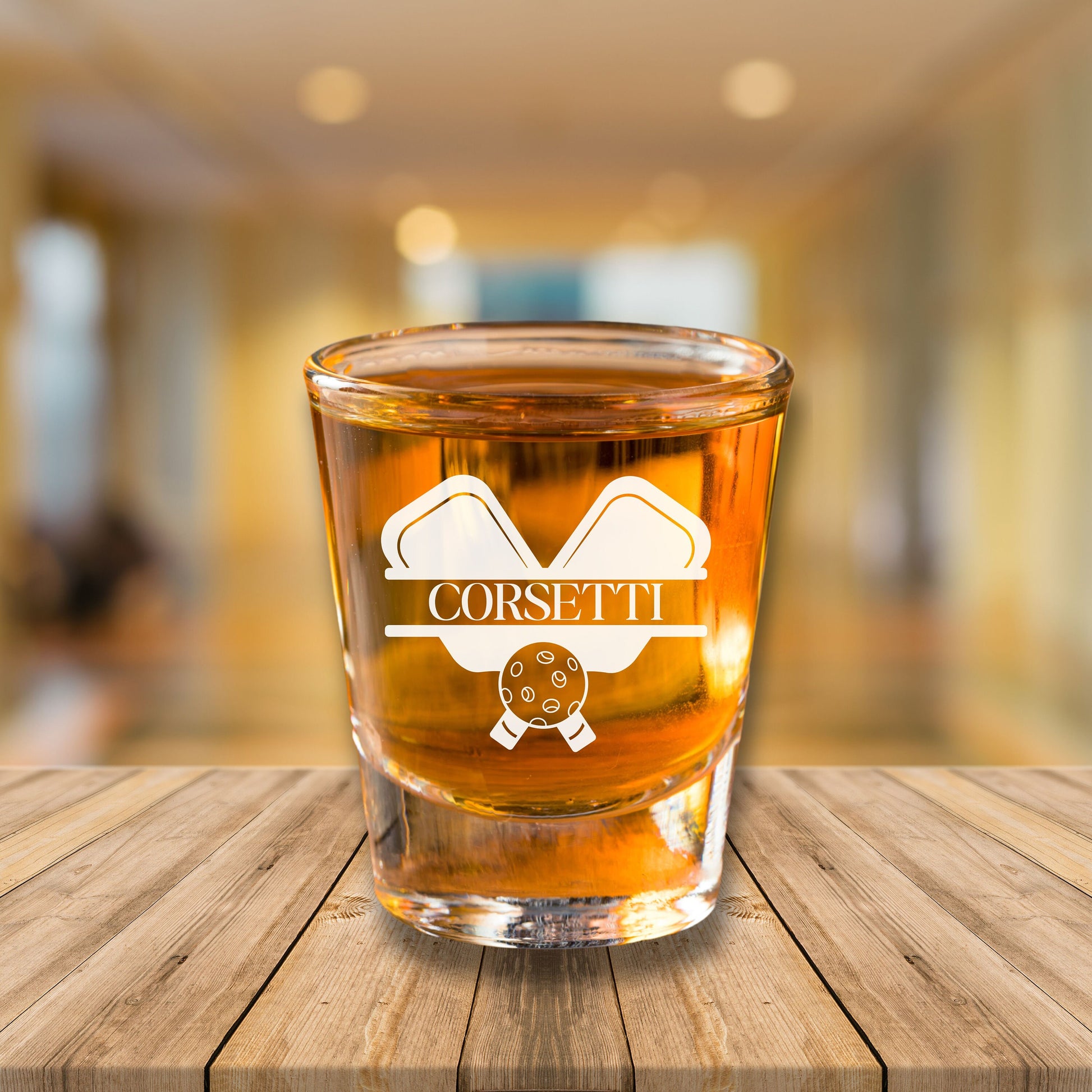 Personalized Pickleball Shot Glass, Custom Pickleball Glass, Pickleball Team Gift, Pickleball Lover Gift, Gift for Dad, Gift for Grandfather