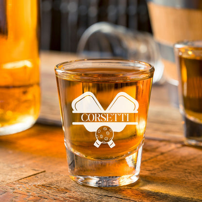 Personalized Pickleball Shot Glass, Custom Pickleball Glass, Pickleball Team Gift, Pickleball Lover Gift, Gift for Dad, Gift for Grandfather