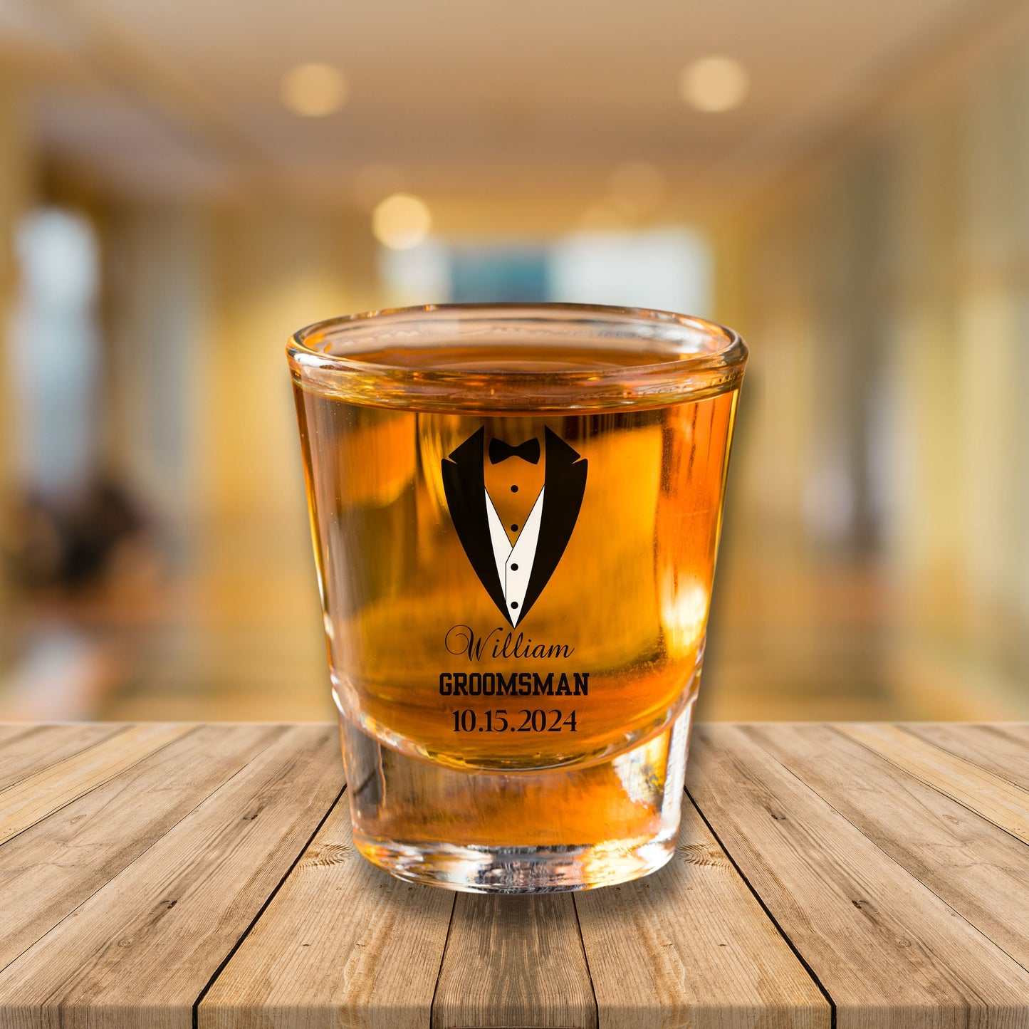 Personalized Wedding Shot Glass, Custom Wedding Shot Glass, Gift for Groom, Groomsman Proposal Gift, Wedding Gift, Bachelor Party Gift