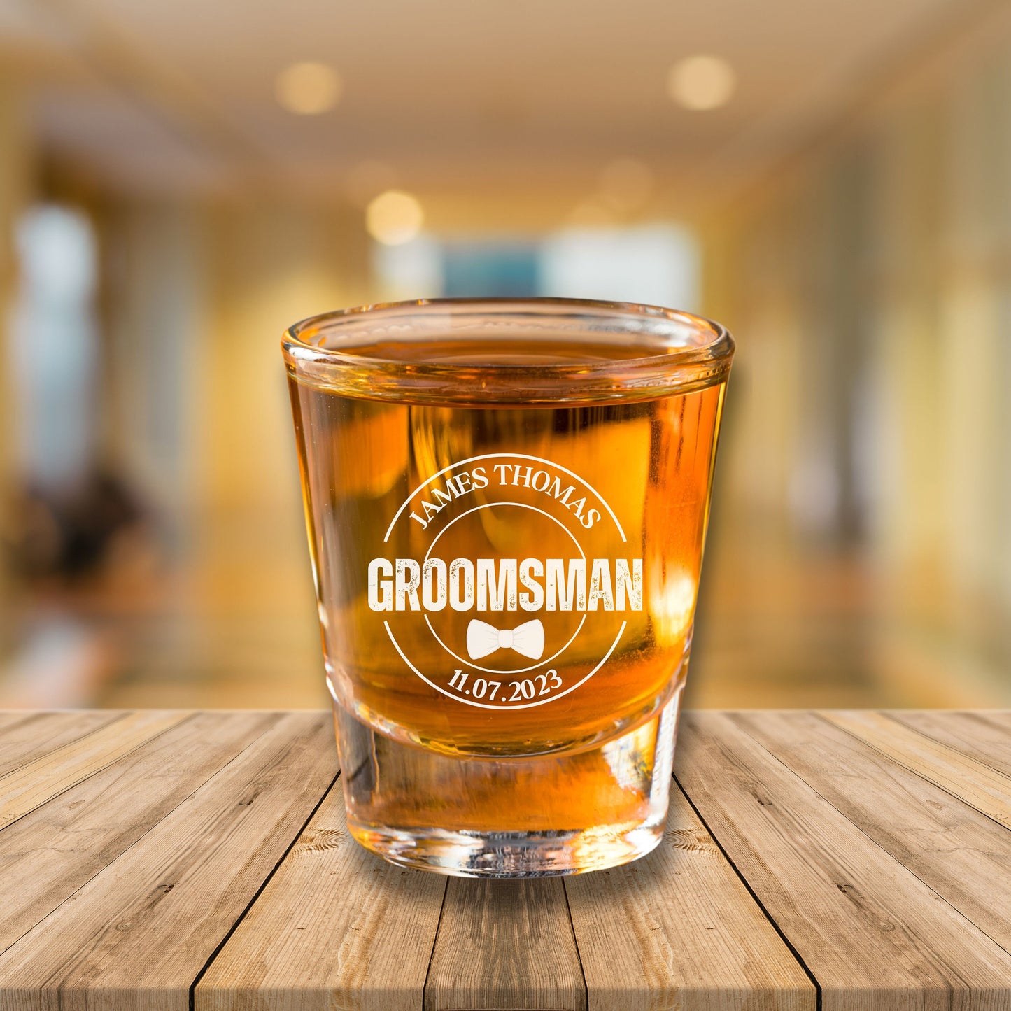 Personalized Wedding Shot Glass, Custom Wedding Shot Glass, Gift for Groom, Groomsman Proposal Gift, Wedding Gift, Bachelor Party Gift