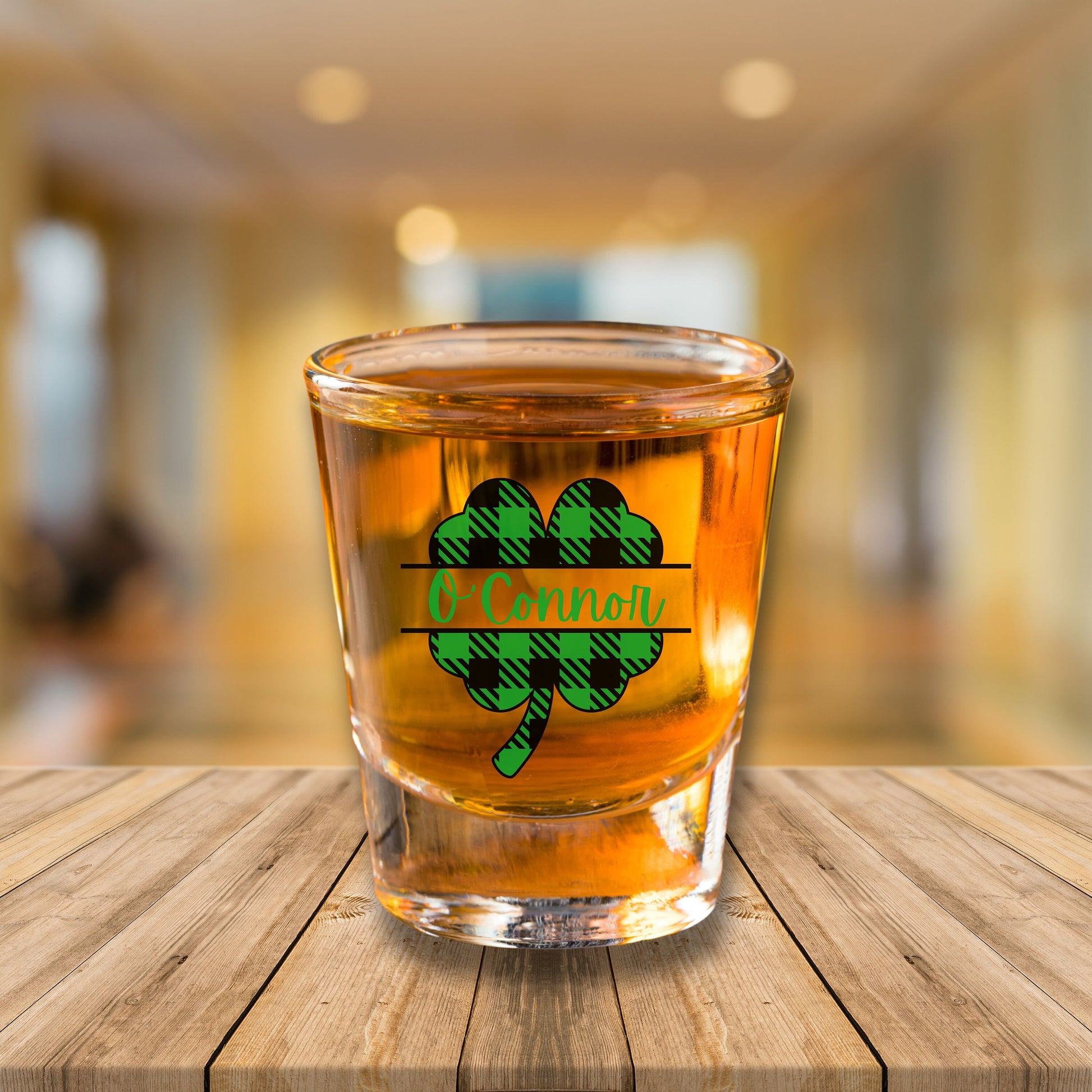 Shamrock Custom Shot Glass, Clover Personalized Shot Glass, St Patrick's Day Shot Glass, Irish Shot Glass, Saint Patrick's Day, Irish Gift